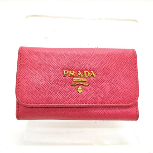 Prada Key Case Pink Leather 120-082325 - Picture 1 of 9